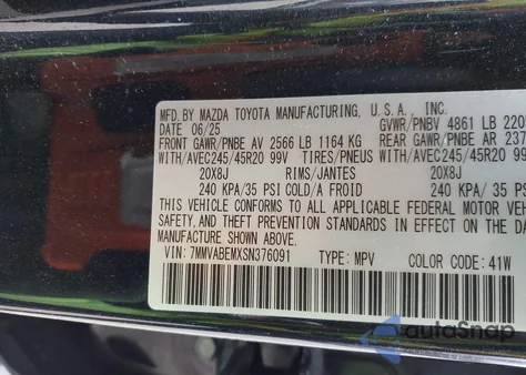 2025 Mazda Cx-50 2.5 S Premium Plus Package z USA, uszkodzony, nr VIN 7MMVABEMXSN376091